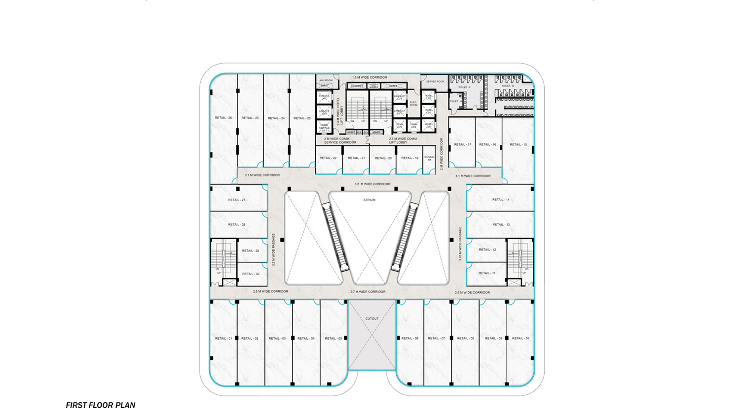 First Floor - The Grand Retail Avenue floor plan, Le Meridien by Newstone