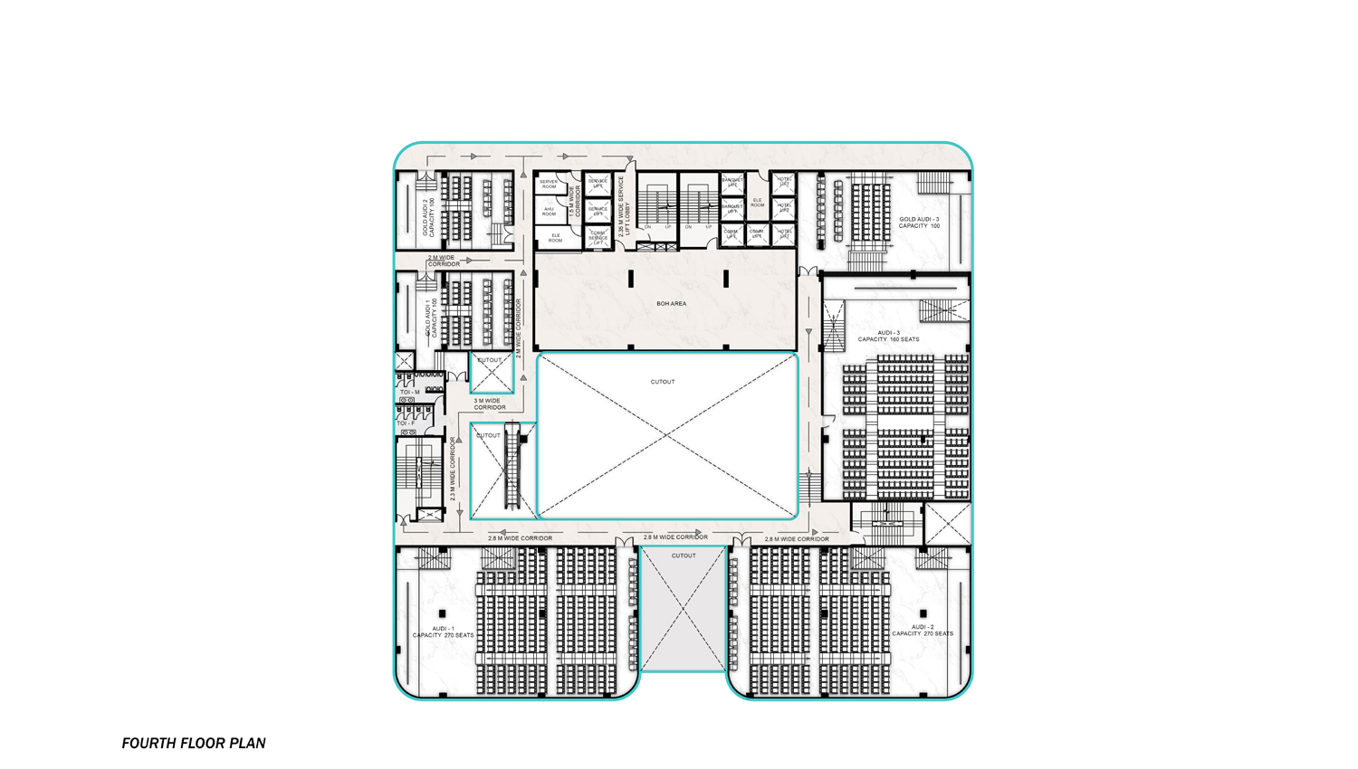 Fourth Floor - The Entertainment Arena floor plan, Le Meridien by Newstone